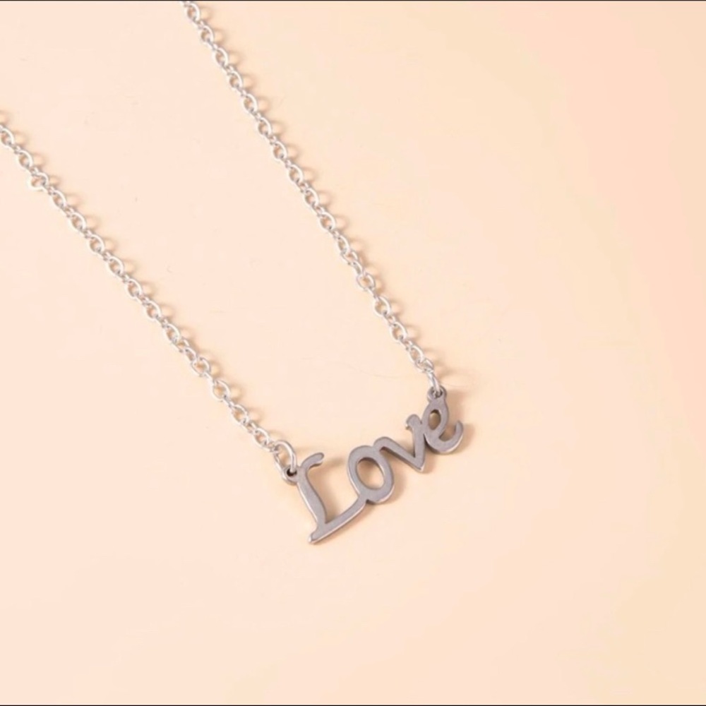 COPY - Silver Love Necklace - Picture 4 of 4